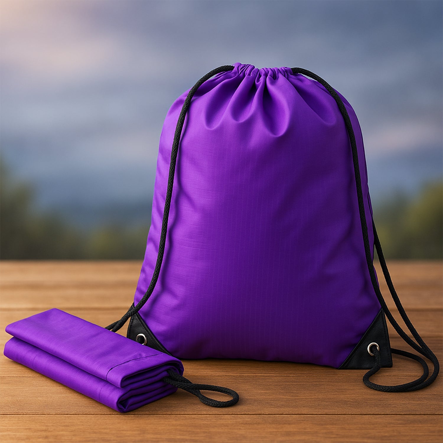 Water-Resistant Nylon Drawstring Backpack Bag (1 Pc / Mix Color & Design) Water-Resistant Nylon Drawstring Backpack Bag (1 Pc / Mix Color & Design)